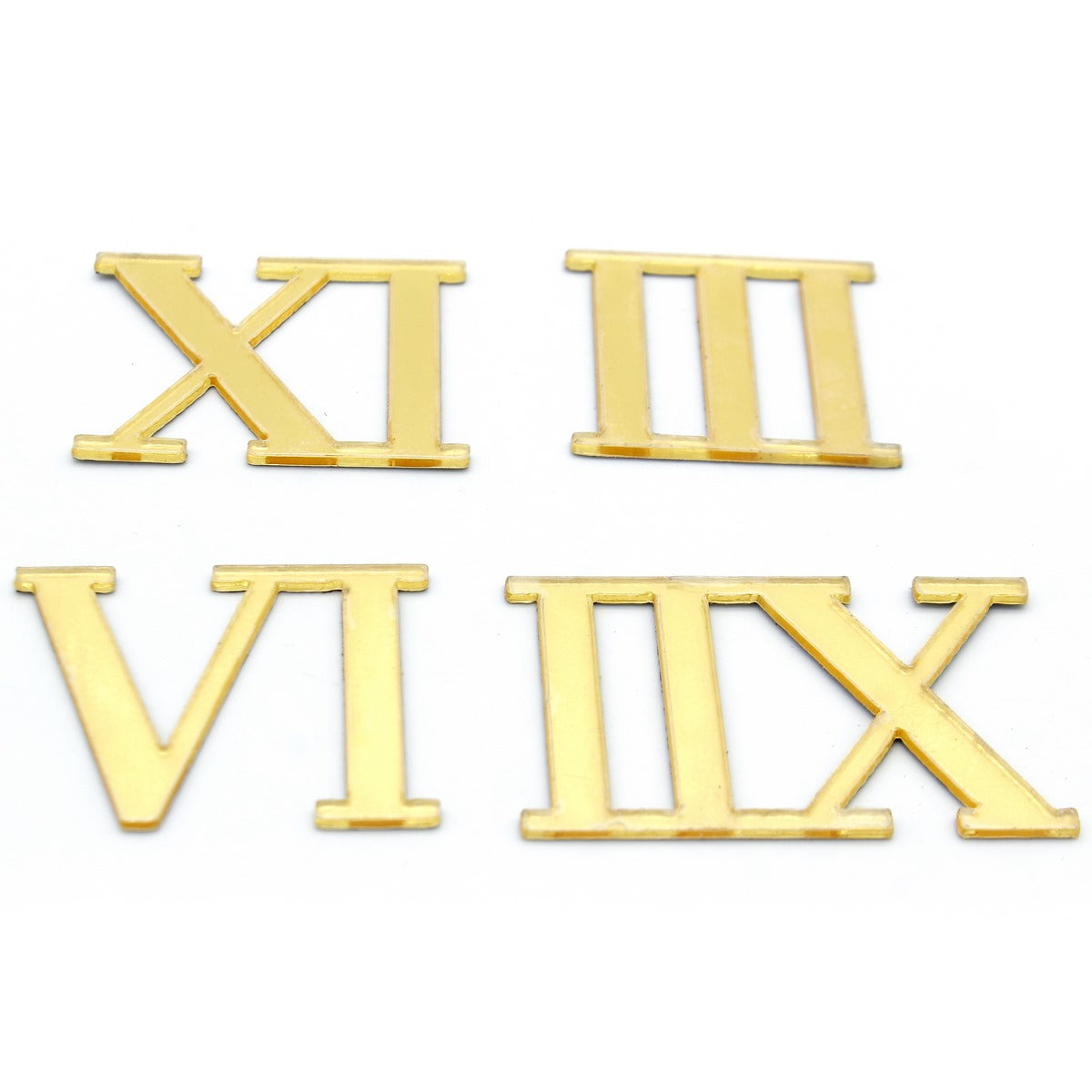 Acrylic Roman Number Forclock Gold 3,6,9,12 Arna00