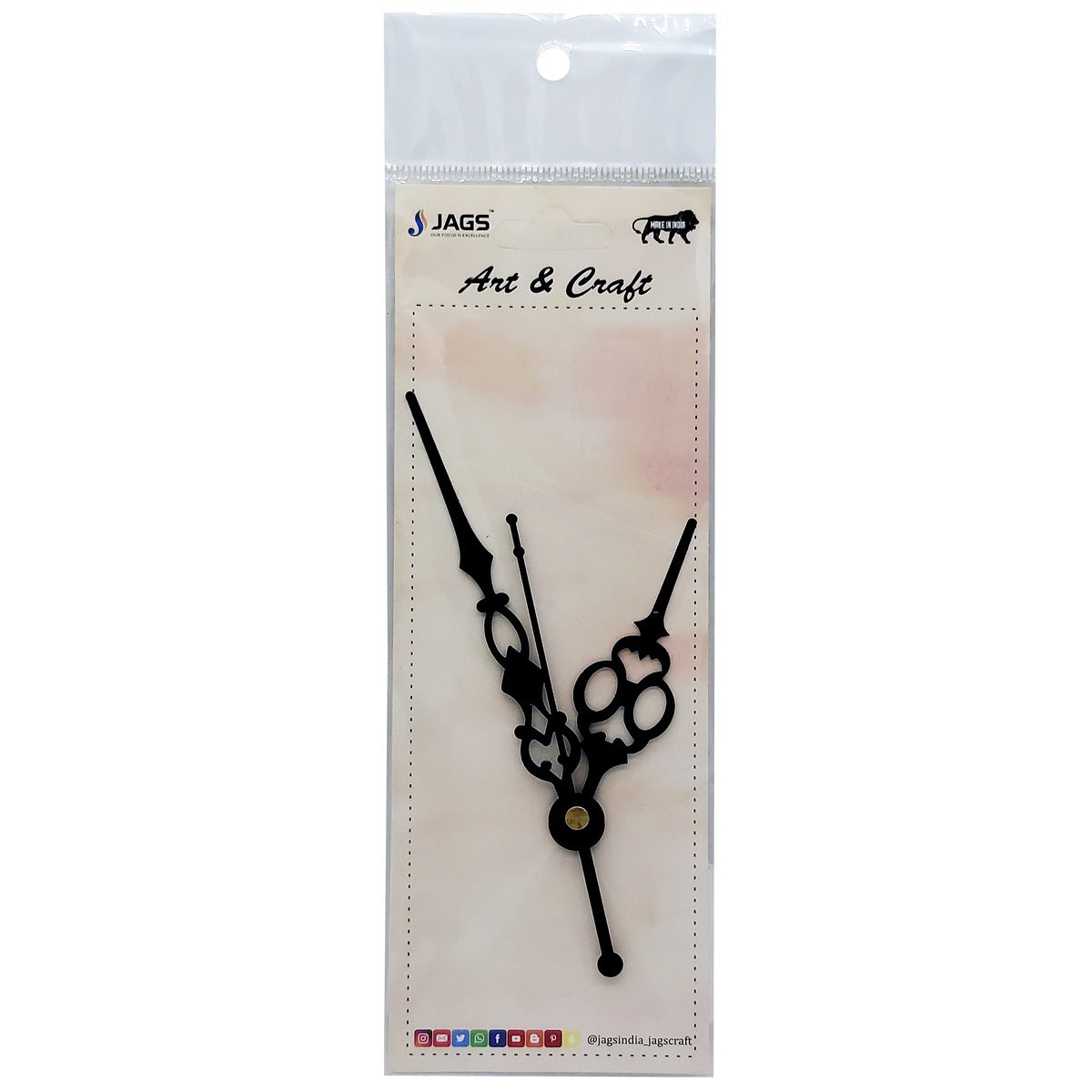 Clock Hands Set Medium Black Monalisa Ch05Bk