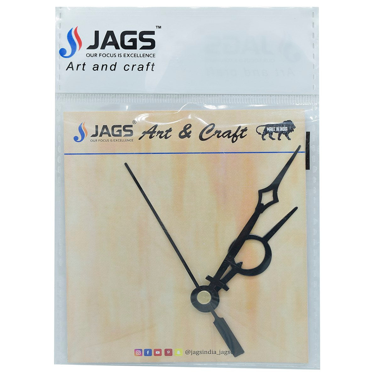 Clock Hands Set Small Kajal Black Ch35Bk