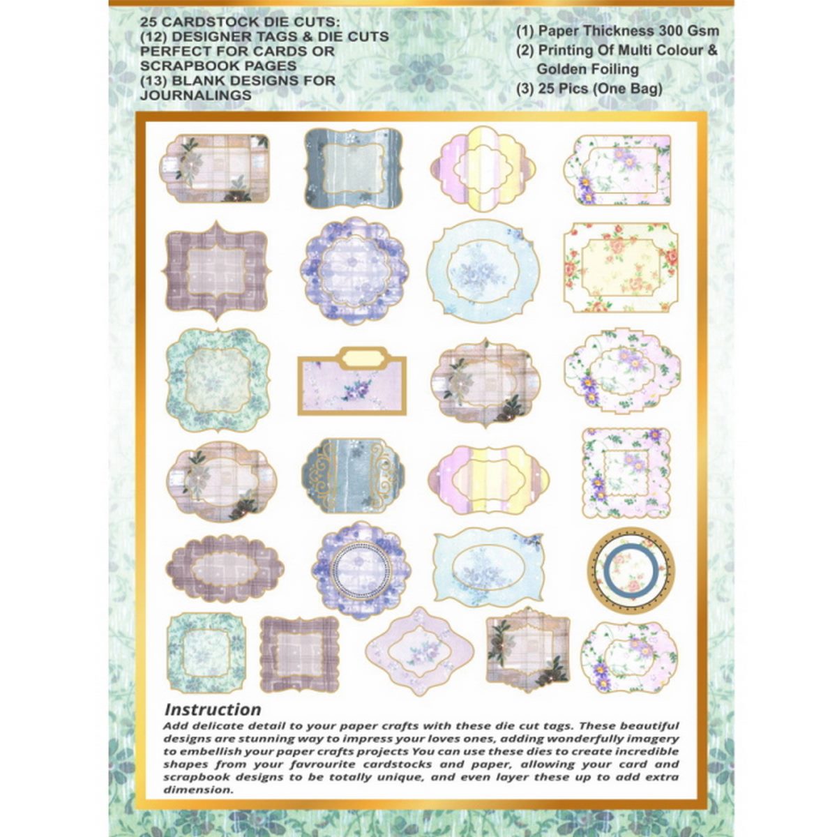 Die Cut & Tags Jags Beautiful Flower-1 Dctbf-1