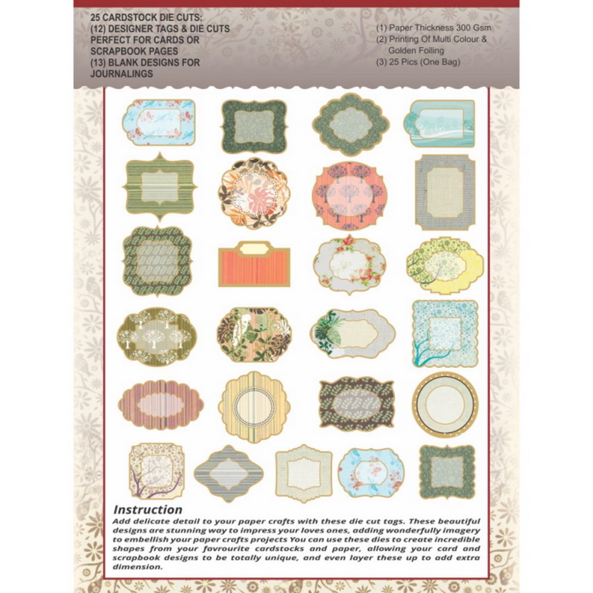 Die Cut & Tags Jags Bird Songs-1 Dctbs-1