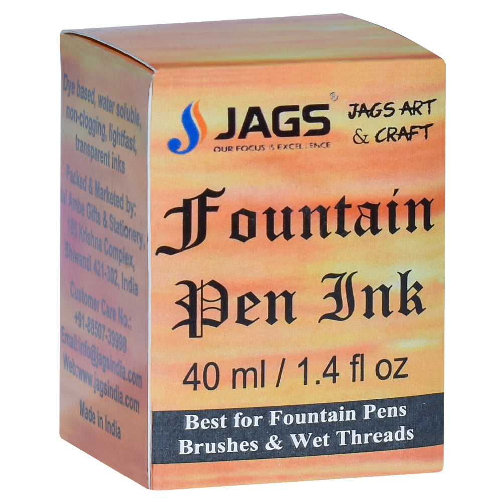 Jags Fountain Pen Inks 40Ml Red Jfpird