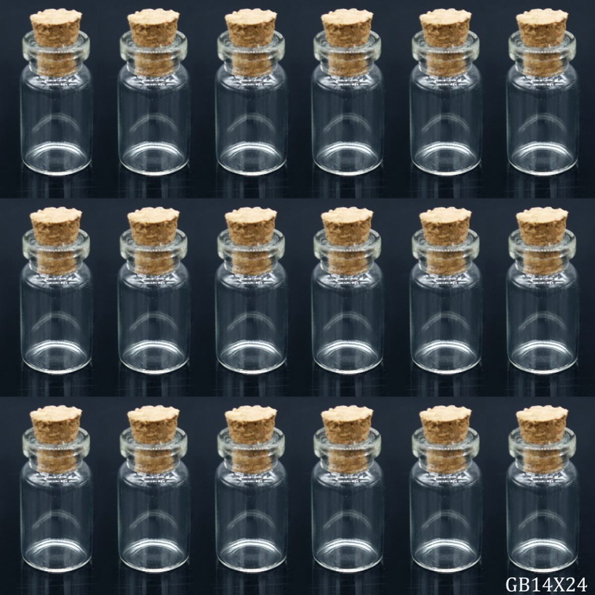 Glass Messages Bottle 14X24 18Pcs Set Gb14X24