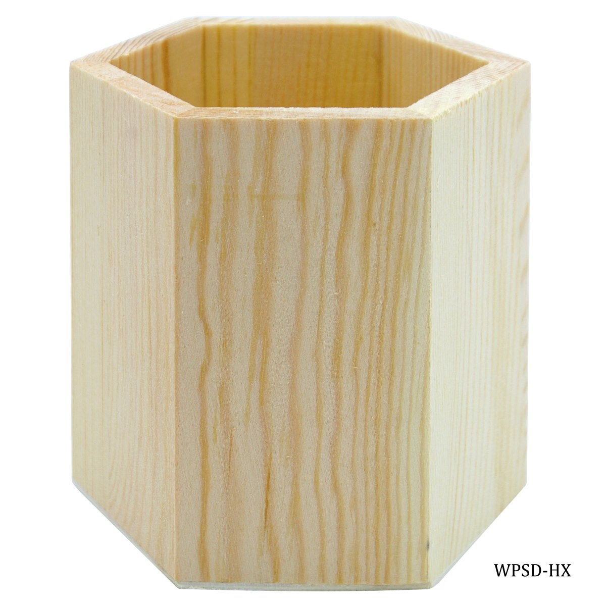 Wooden Pen Stand Decoupage Hexagon Wpsd-Hx