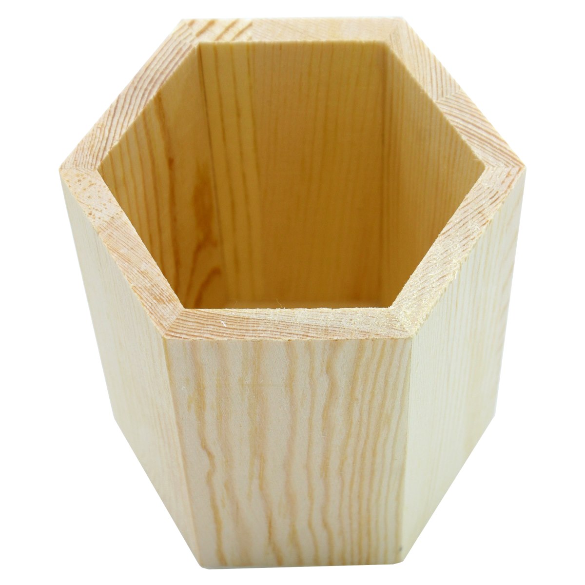 Wooden Pen Stand Decoupage Hexagon Wpsd-Hx