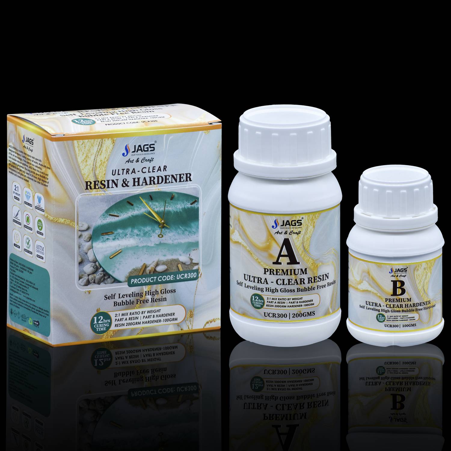 Ultra Clear Resin 200Gms Hardener 100Gms Ucr300