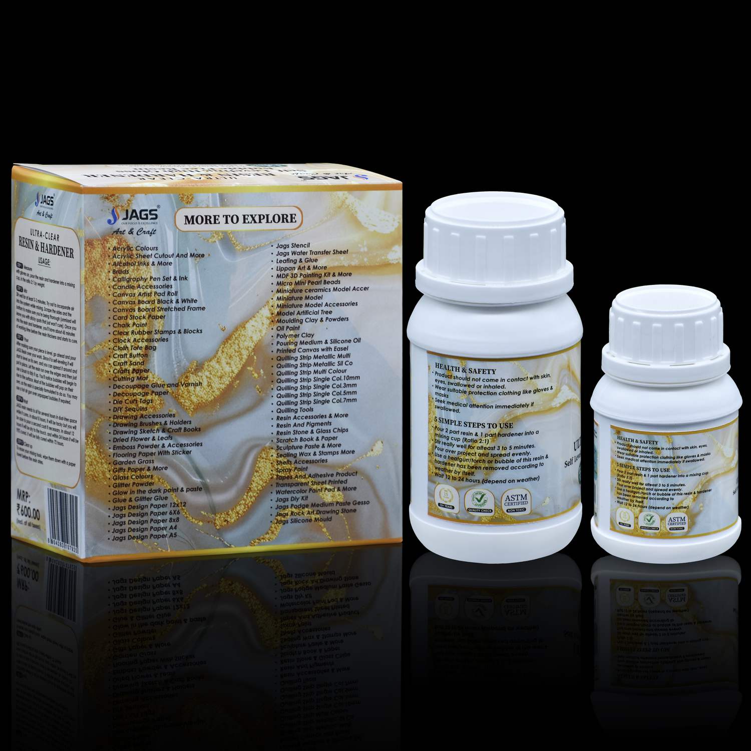 Ultra Clear Resin 200Gms Hardener 100Gms Ucr300