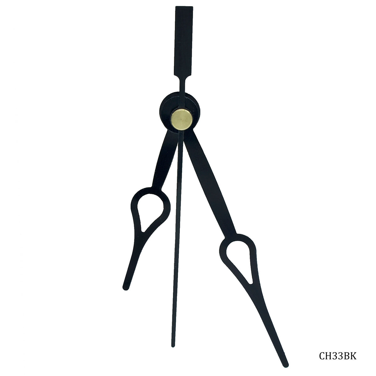 Clock Hands Set Small Mini Sickosa Black Ch33Bk