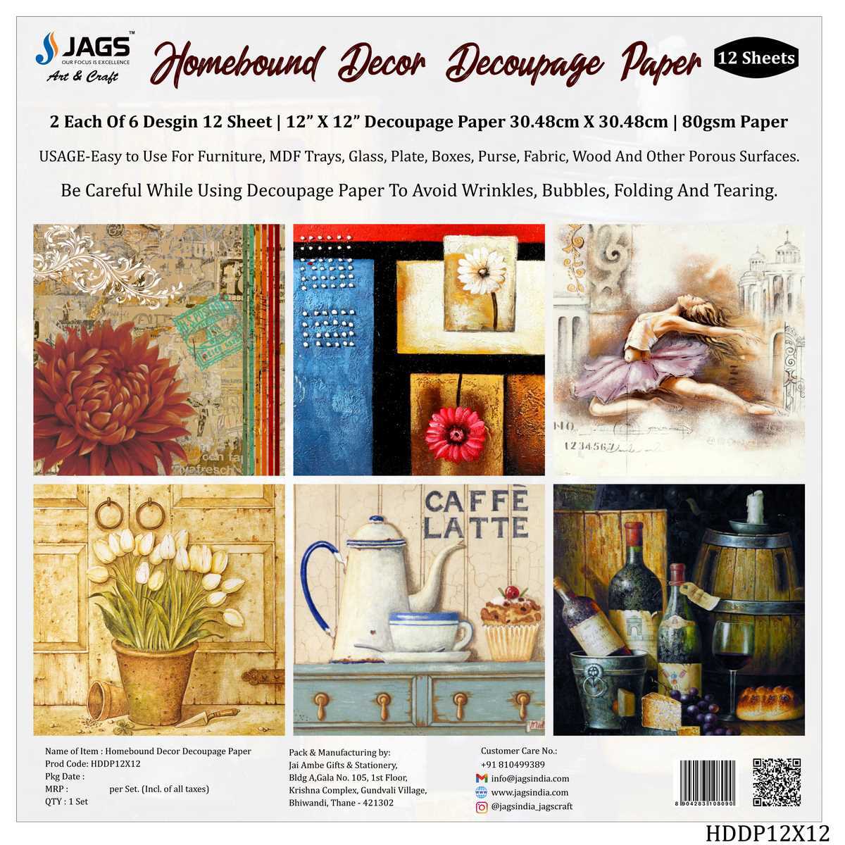 Homebound Decor Decoupage Paper 12X12 Hddp12X12