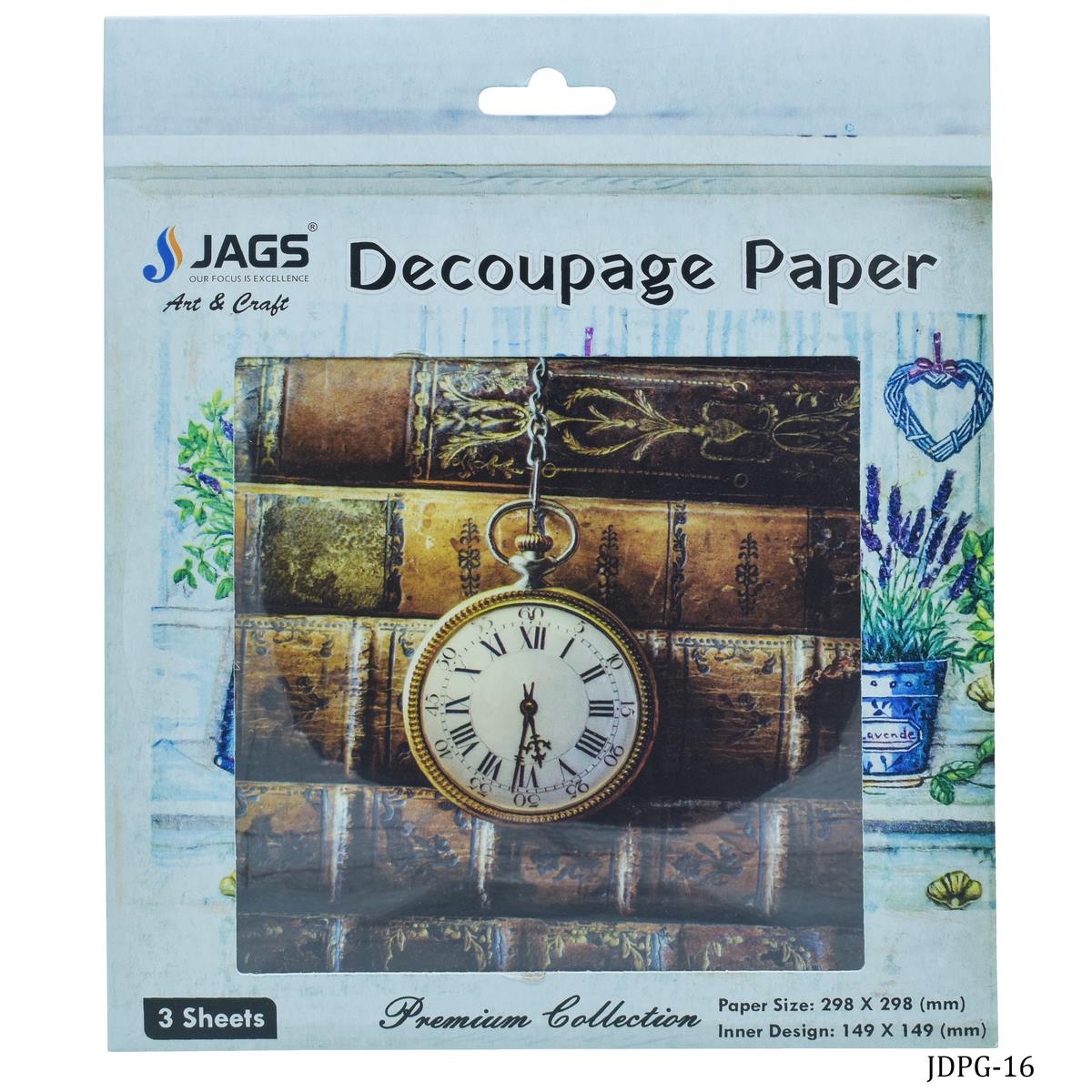 Jags Decoupage Paper Vintage Watch Jdpg-16