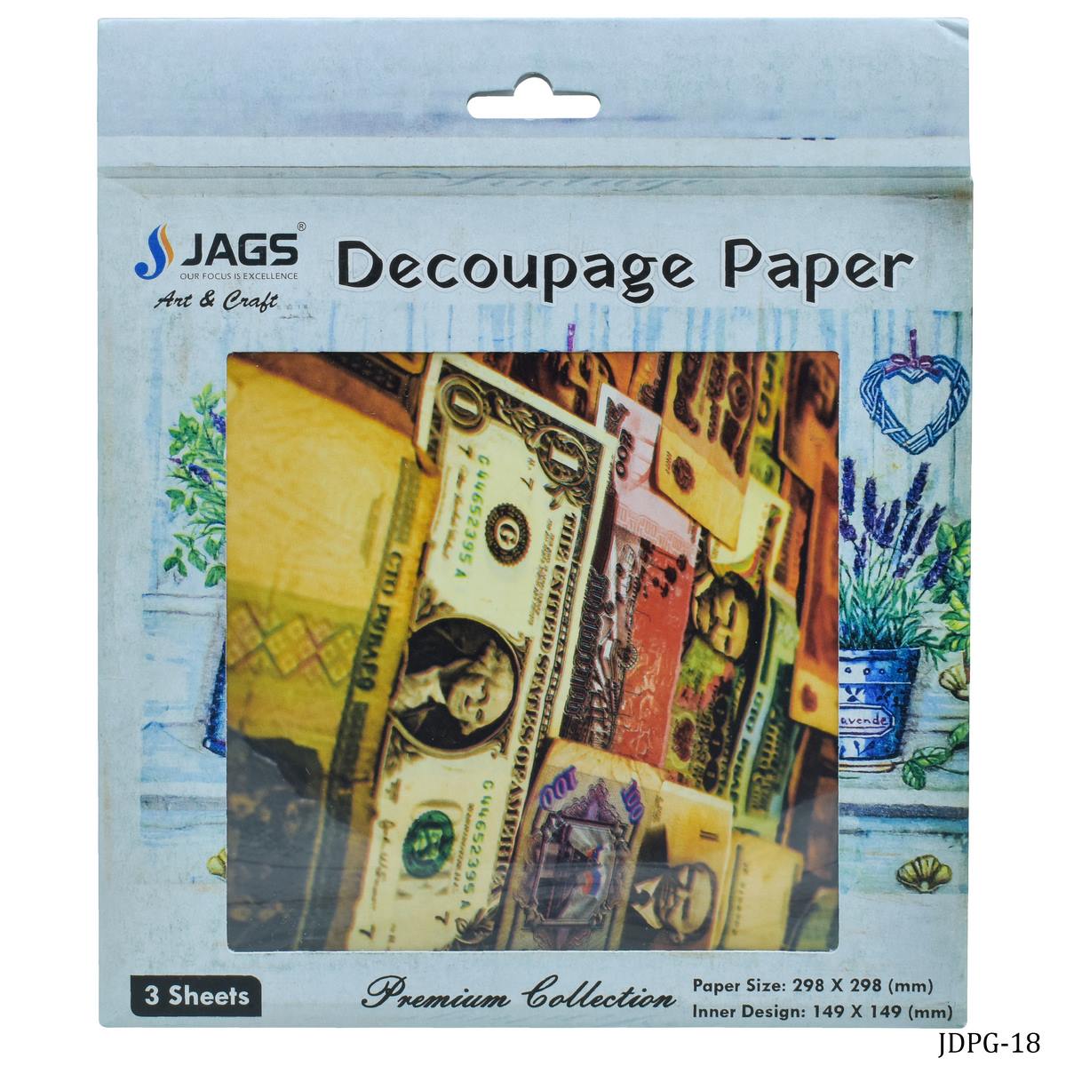 Jags Decoupage Paper Vintage Currency Jdpg-18