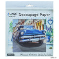 Jags Decoupage Paper Vintag Blue Car Jdpg-19