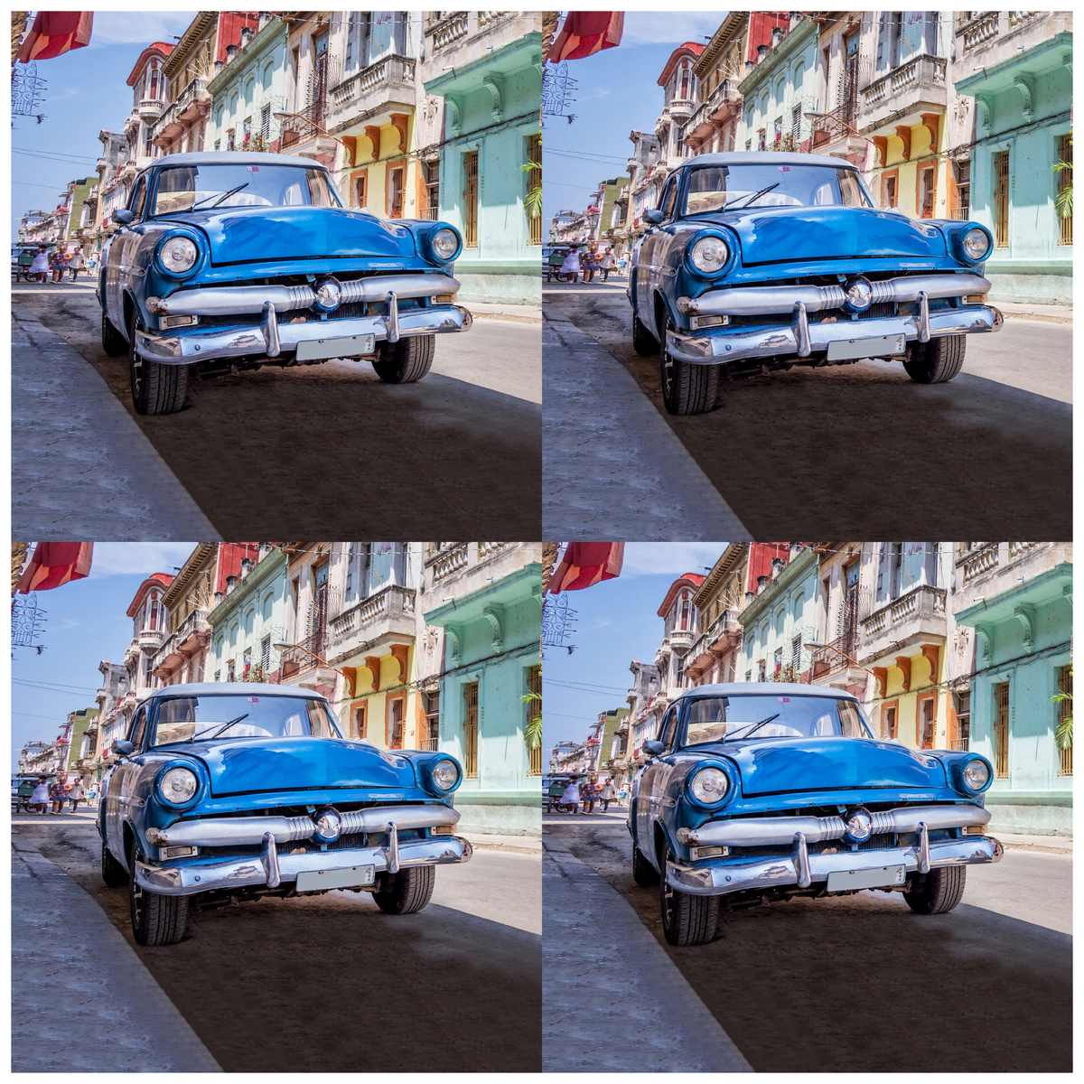 Jags Decoupage Paper Vintag Blue Car Jdpg-19