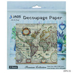 Jags Decoupage Paper Vintage World Map Jdpg-32