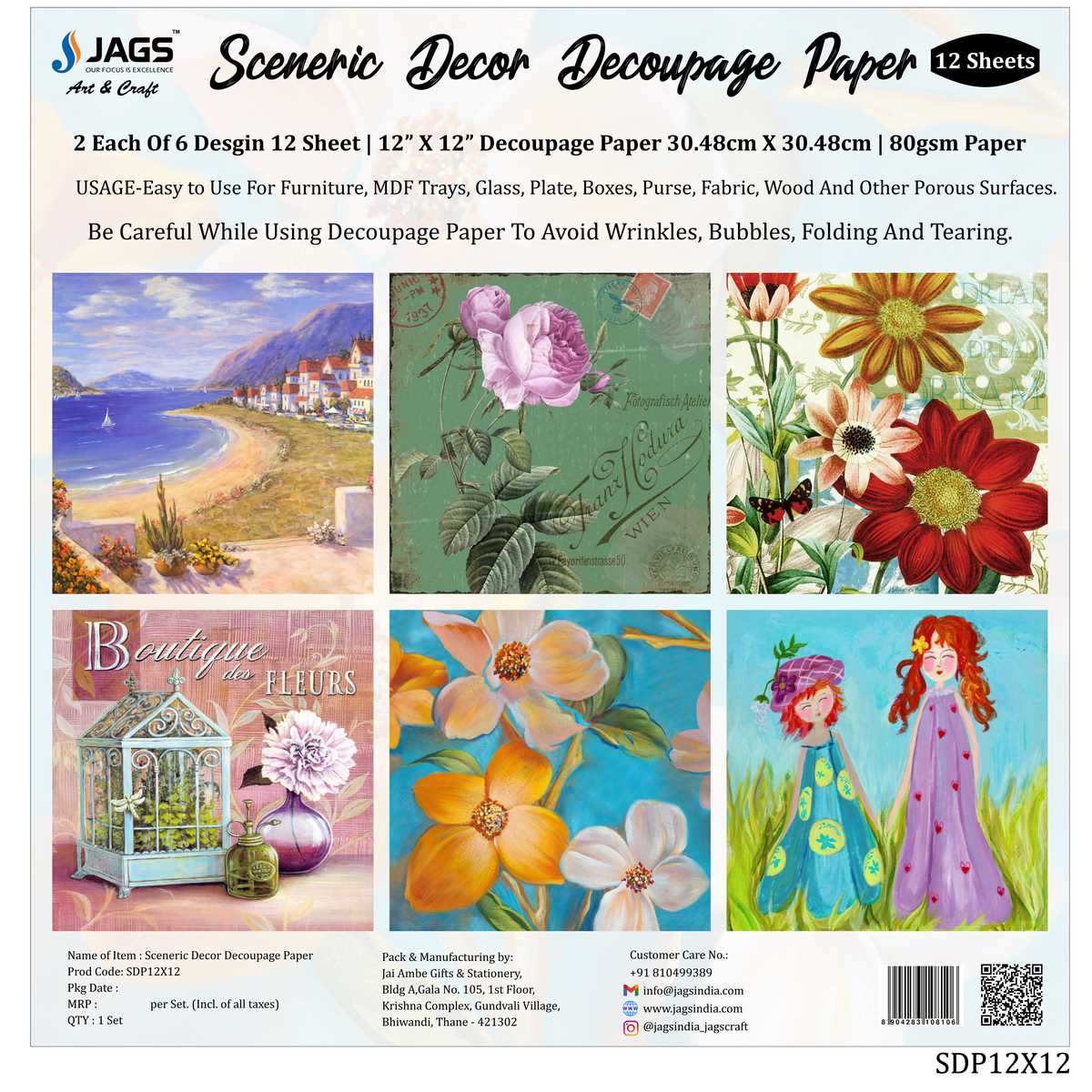 Sceneric Decor Decoupage Paper Sdp12X12