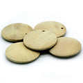 Decorative Wooden Pendant Plain Medium 10Pc Dwb30Mm
