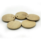 Decorative Wooden Pendant Plain Medium 10Pc Dwb30Mm