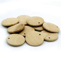 Decorative Wooden Pendant Plain Small 10Pc Dwb25Mm
