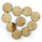 Decorative Wooden Pendant Plain Small 10Pc Dwb25Mm