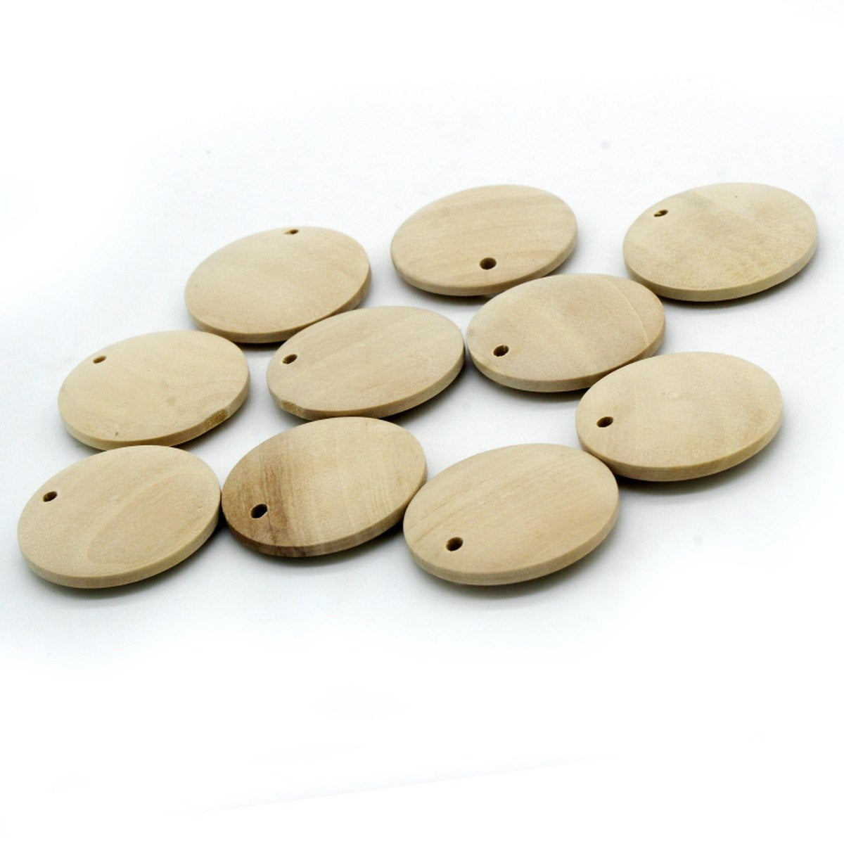 Decorative Wooden Pendant Plain Small 10Pc Dwb25Mm