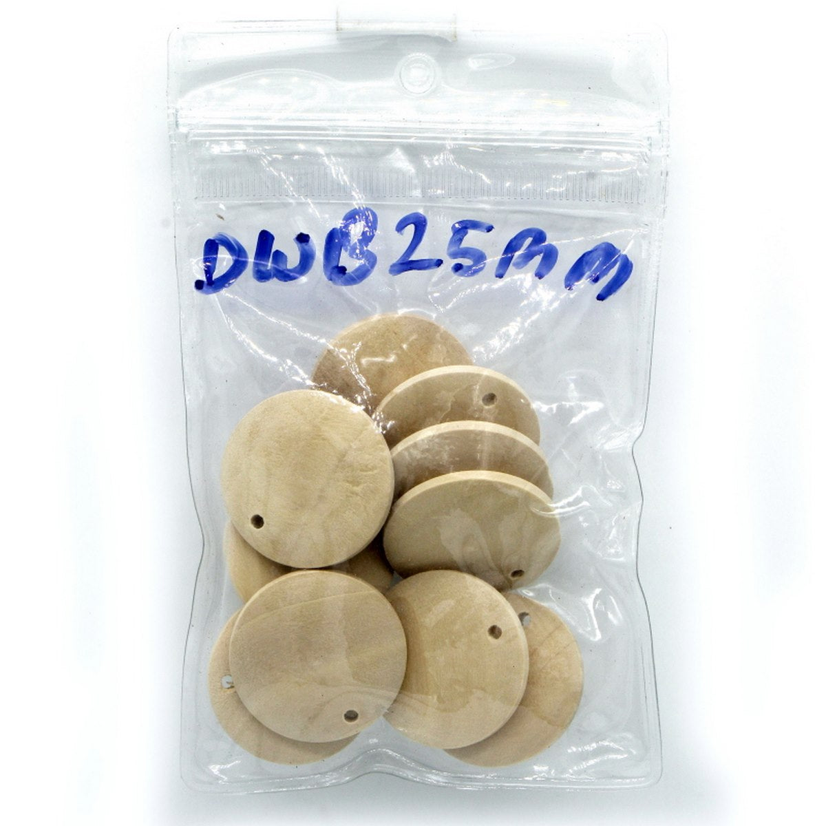 Decorative Wooden Pendant Plain Small 10Pc Dwb25Mm