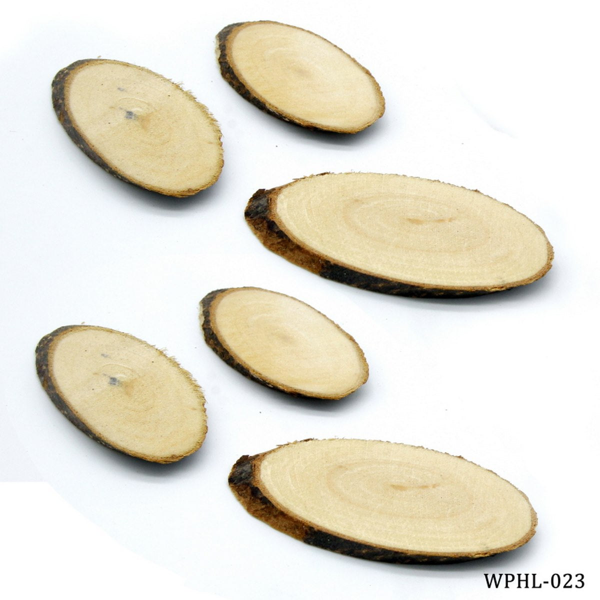 Ovel Wood Plate Medium 6Pcs Pkd Wphl-023