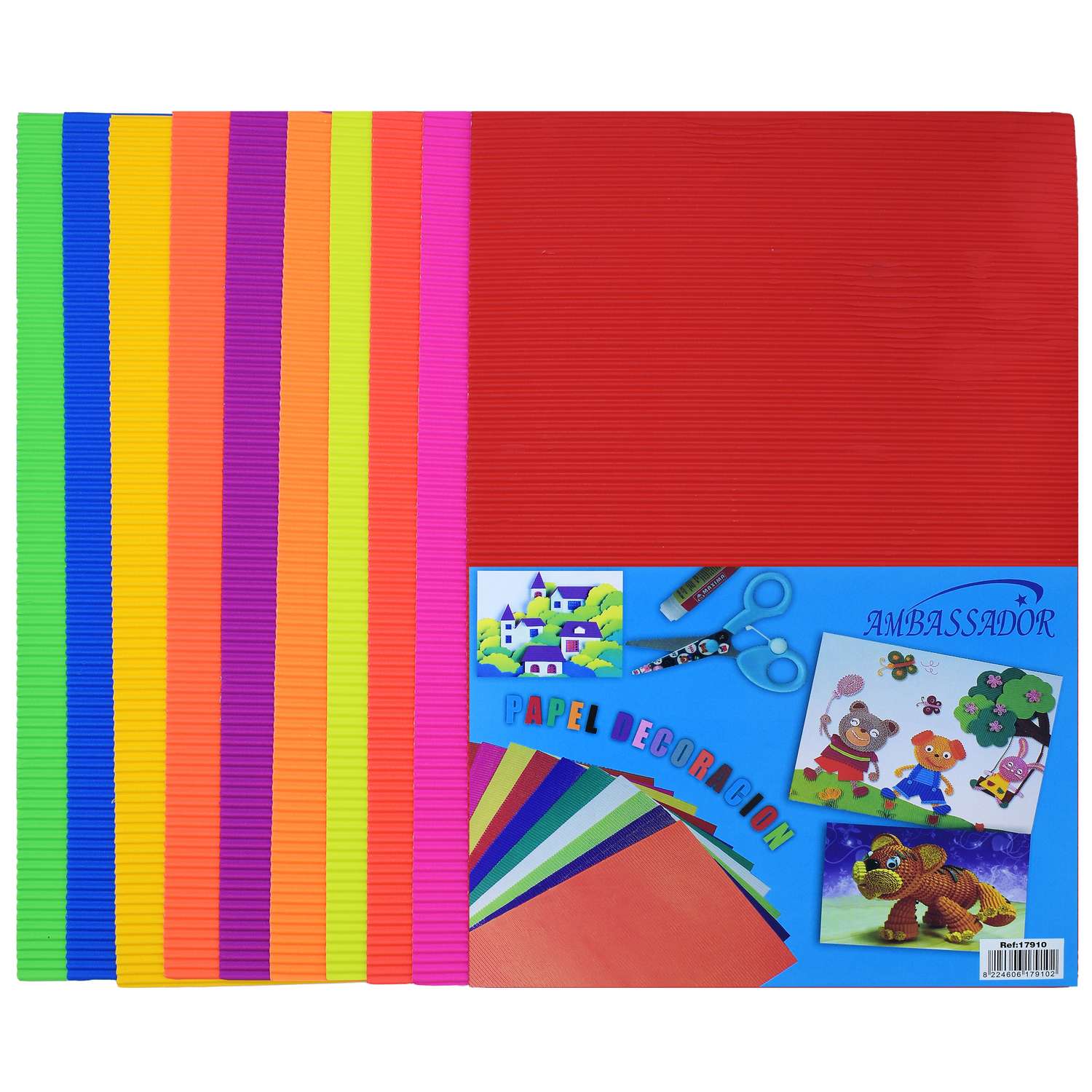 A4 Corrugated Paper Fluorescent 10 Sheets 17910
