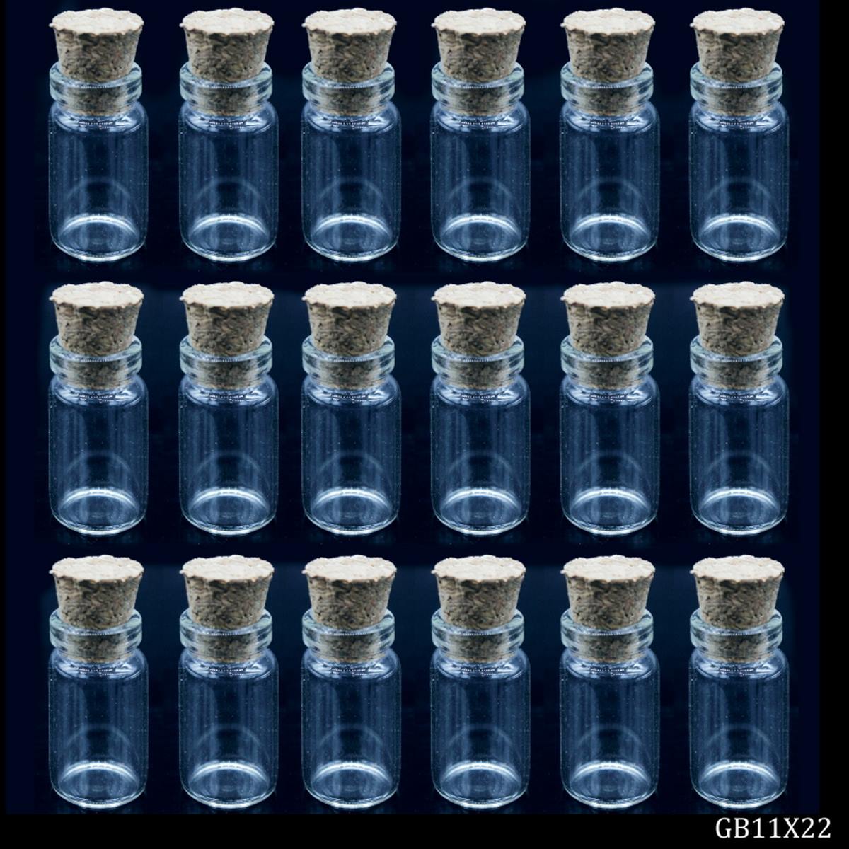 Glass Messages Bottle 11X22 18Pcs Set Gb11X22