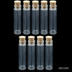 Glass Messages Bottle 11X45 9Pcs Set Gb11X45