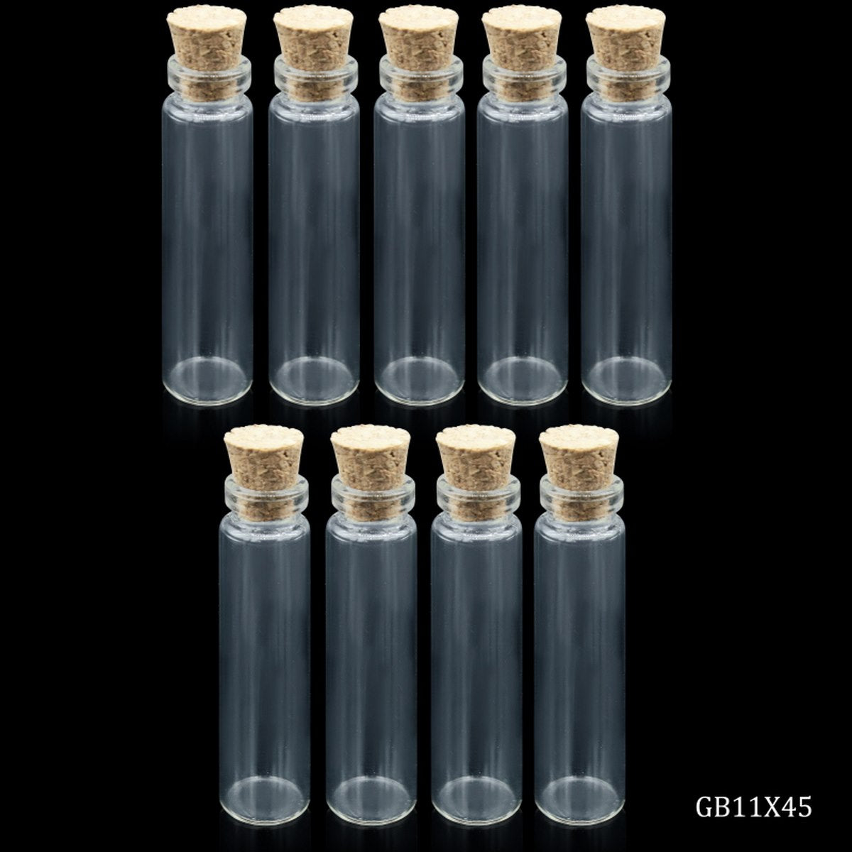 Glass Messages Bottle 11X45 9Pcs Set Gb11X45