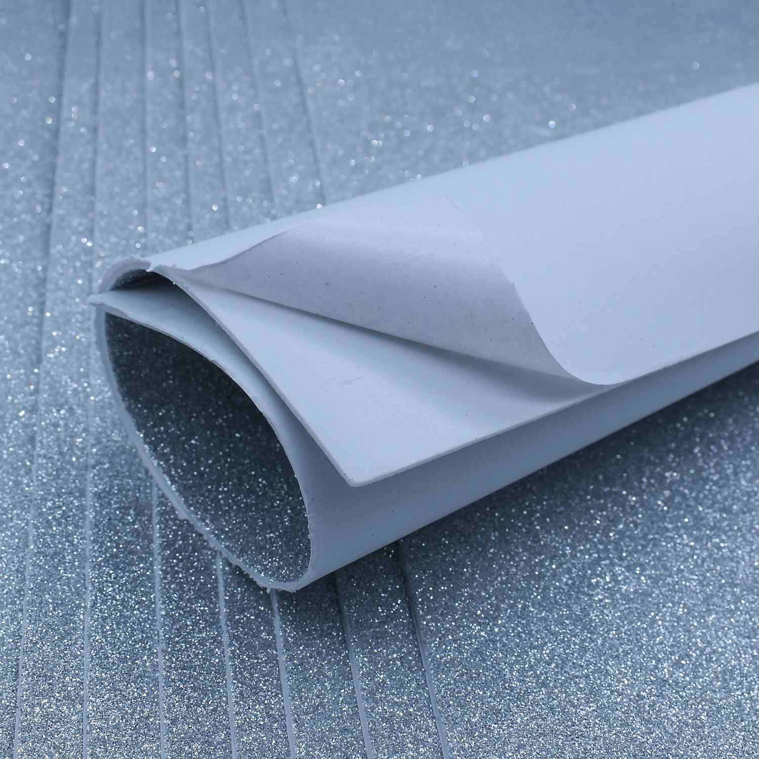 A4 Glitter Foam Sheet With Sticker Silver 26164Sr