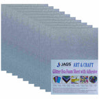 A4 Glitter Foam Sheet With Sticker Silver 26164Sr