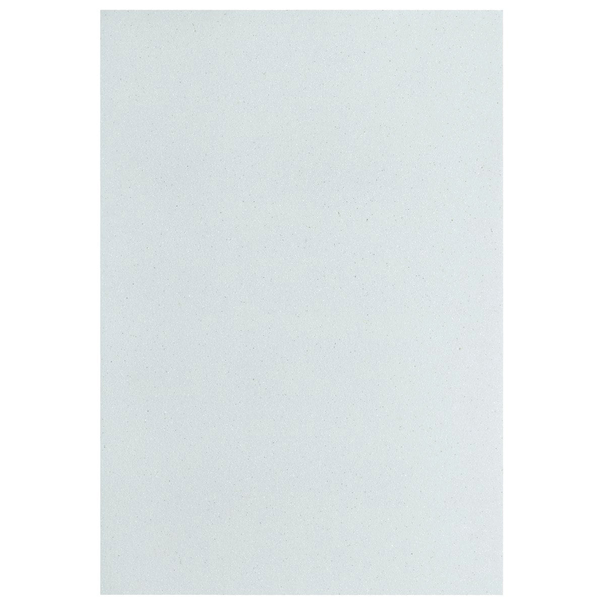 A4 Glitter Foam Sheet With Sticker White 26164We