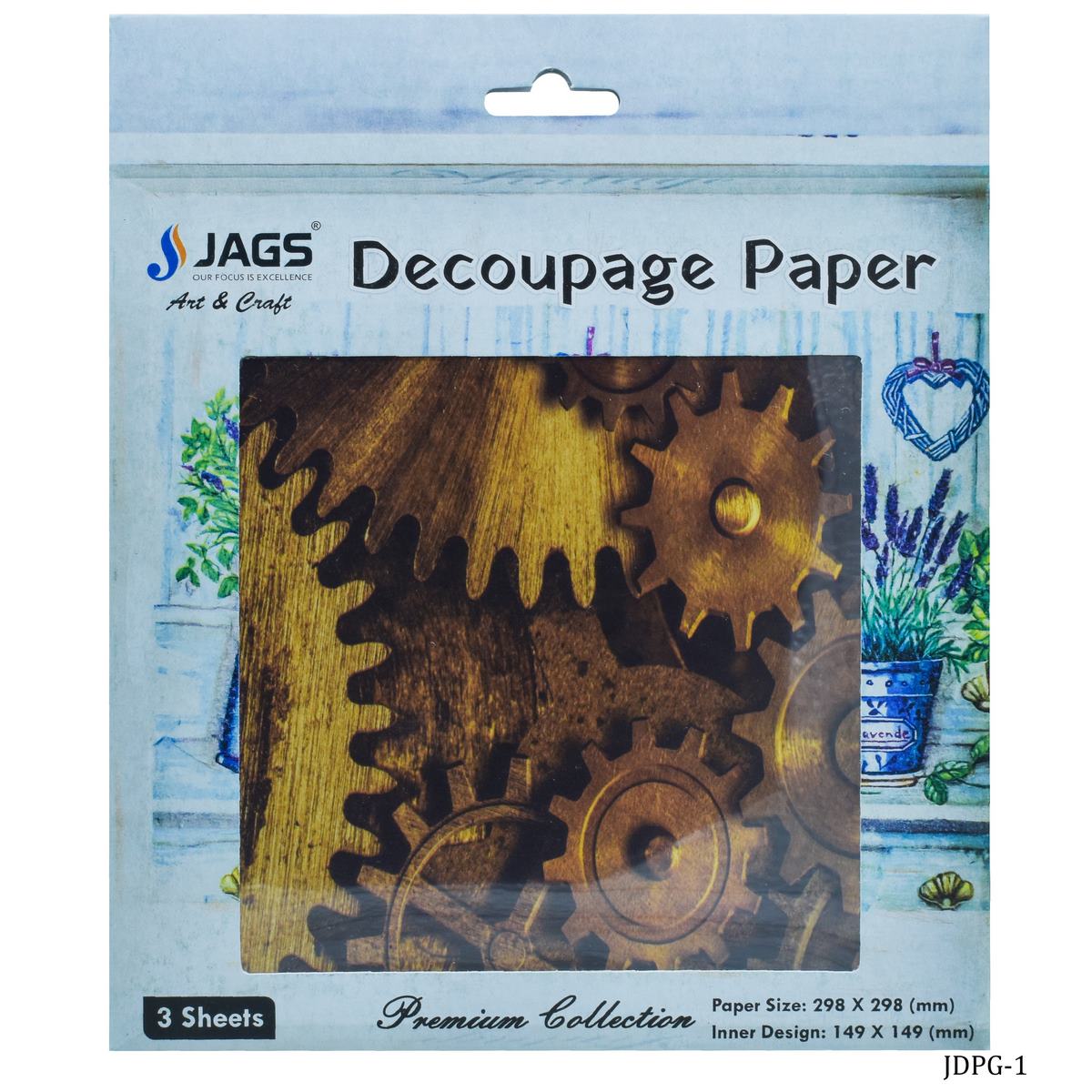 Jags Decoupage Paper Multi Gear Jdpg-1