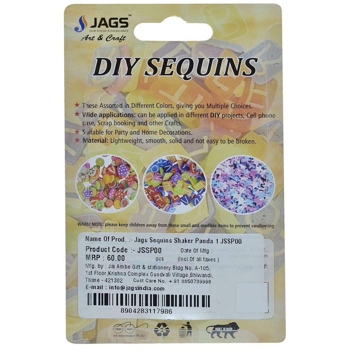 Jags Sequins Shaker Panda 1 Jssp00