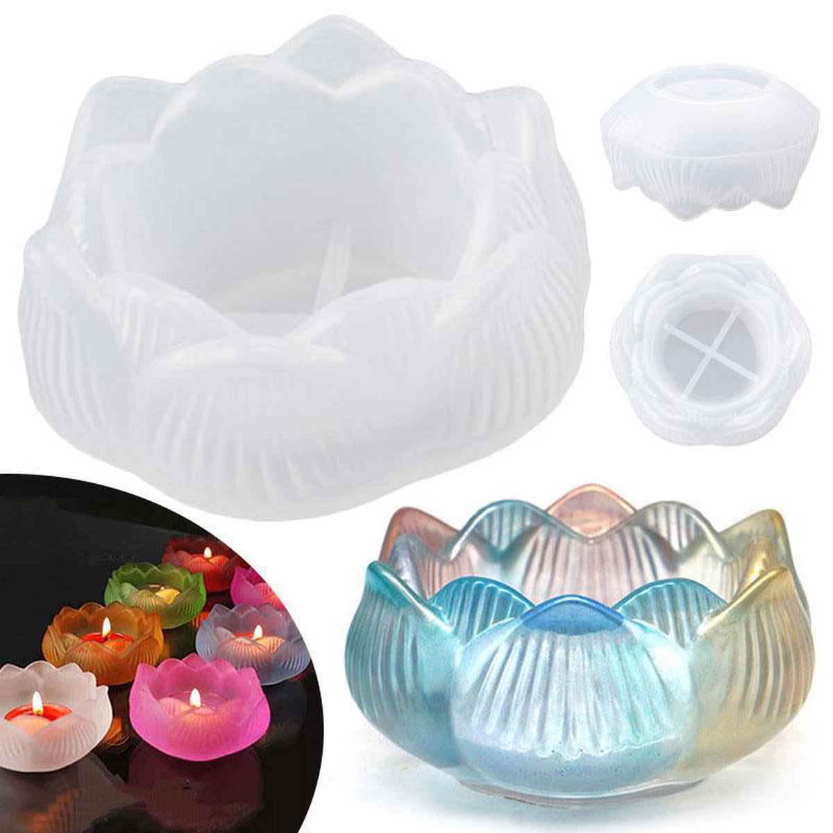 Silicone Mould Candle Holder Lotus Smch03