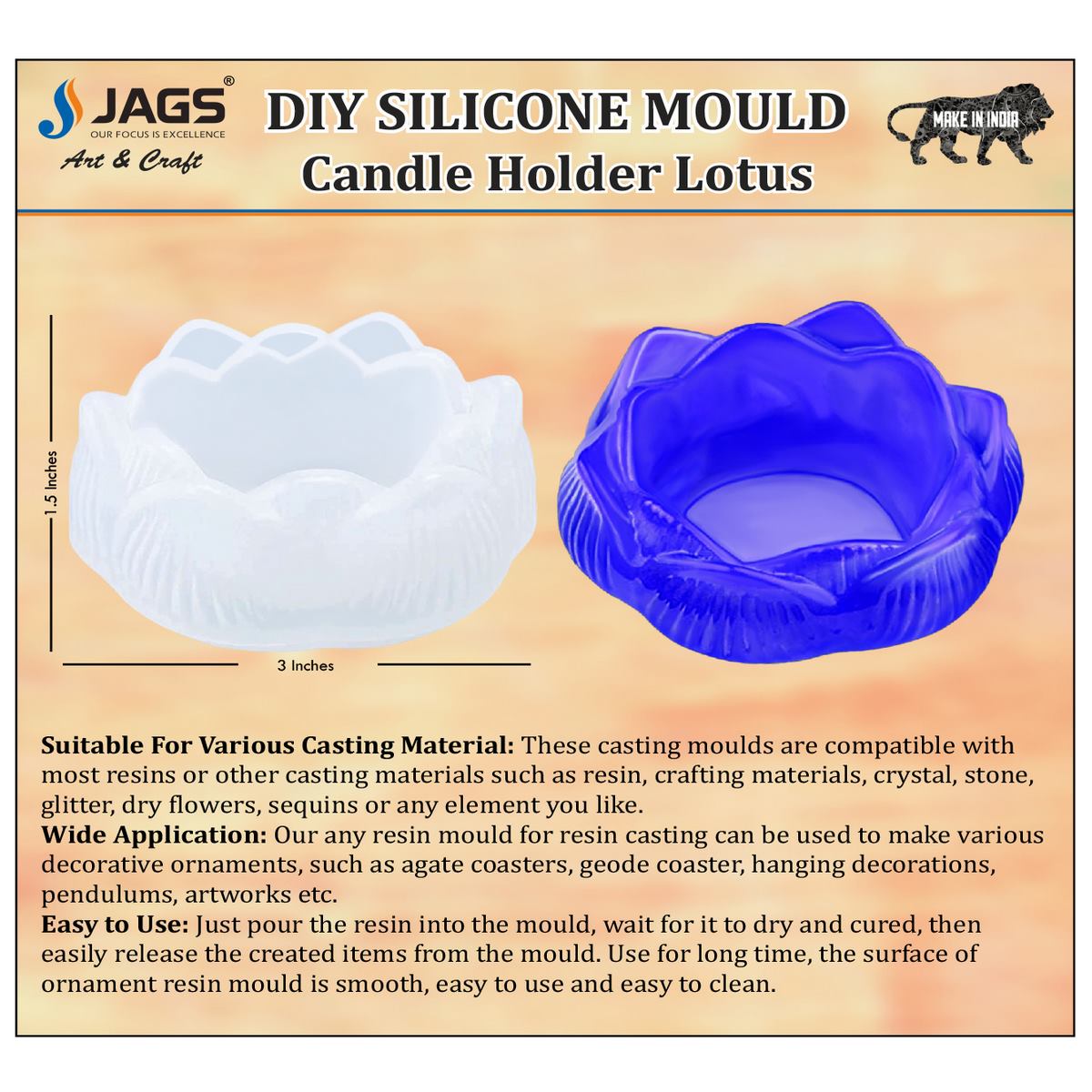 Silicone Mould Candle Holder Lotus Smch03