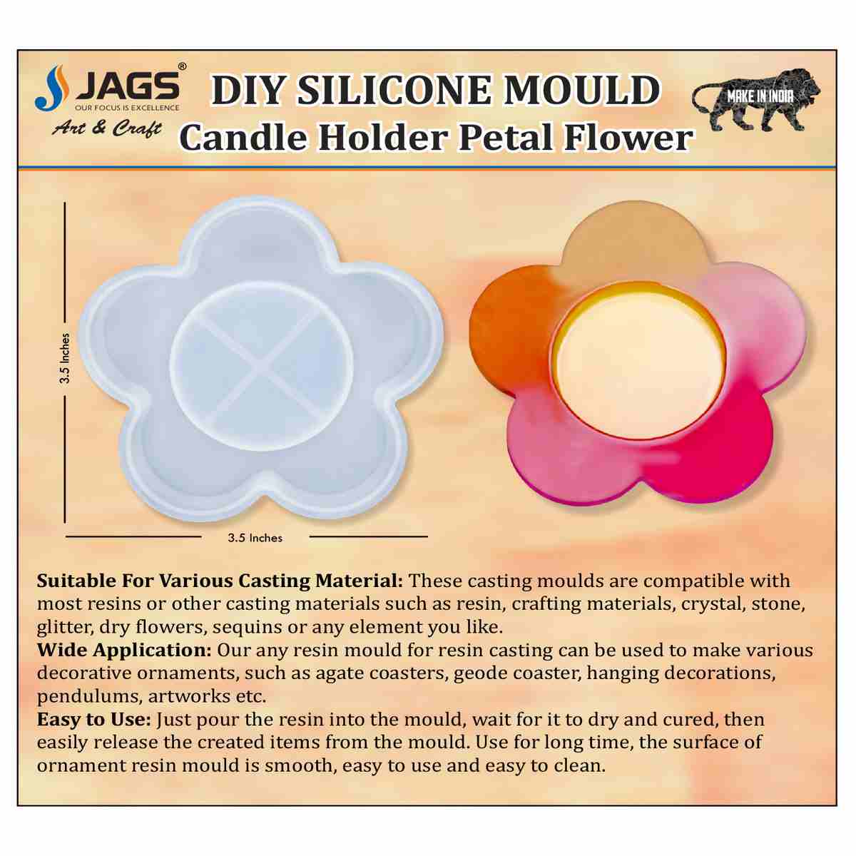 Silicone Mould Candle Holder Petal Flower Smch00