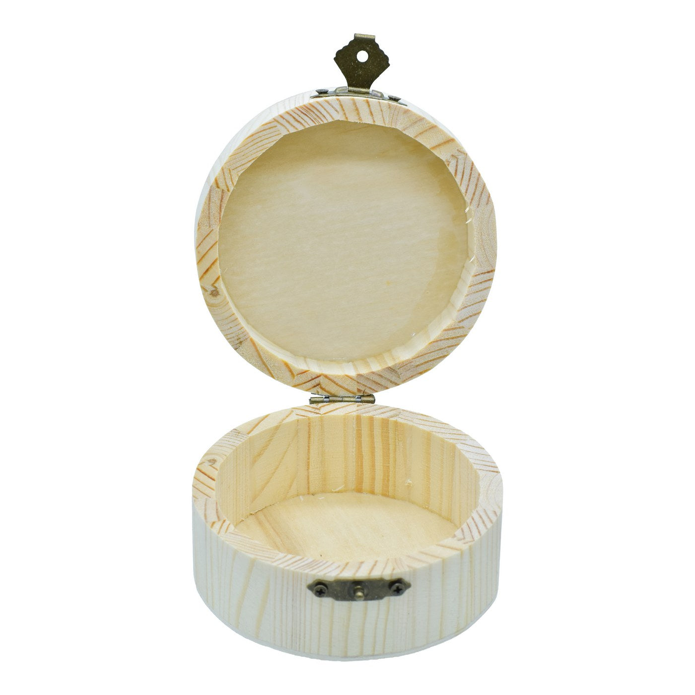 Wooden Empty Box Small Round Shape 3.5X2 Inch Za-051-1
