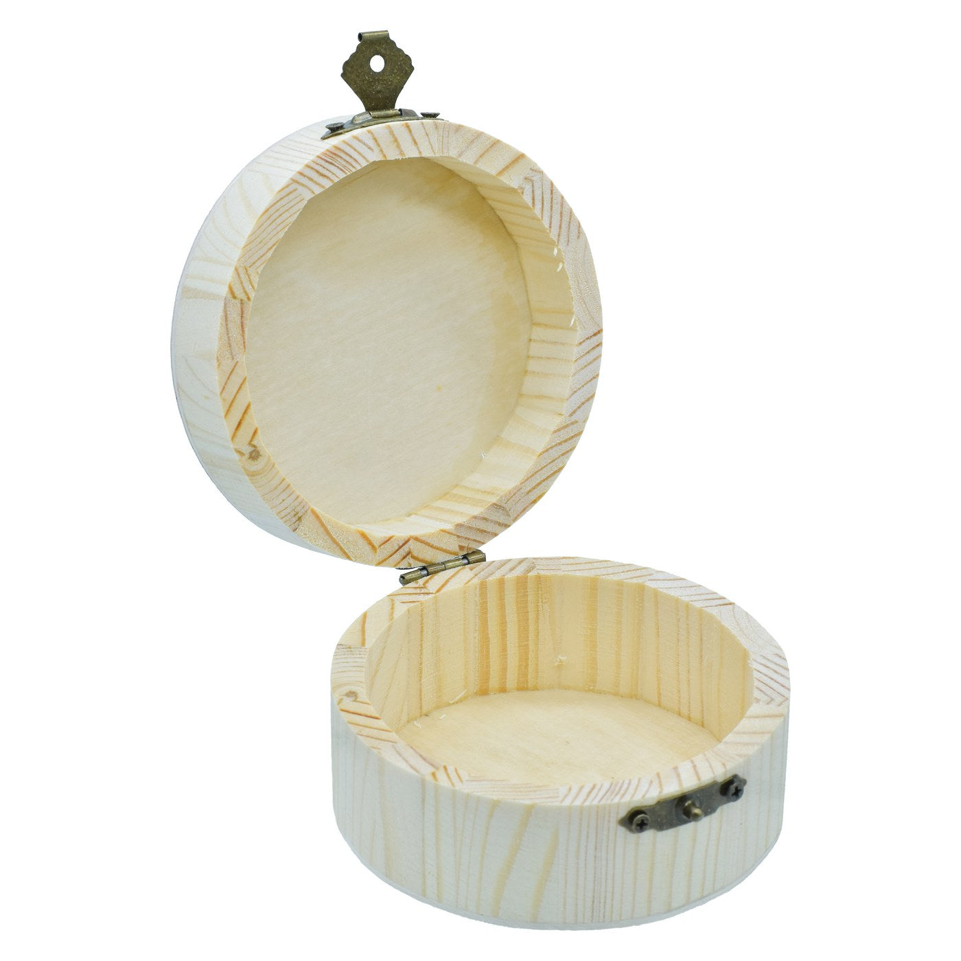 Wooden Empty Box Small Round Shape 3.5X2 Inch Za-051-1