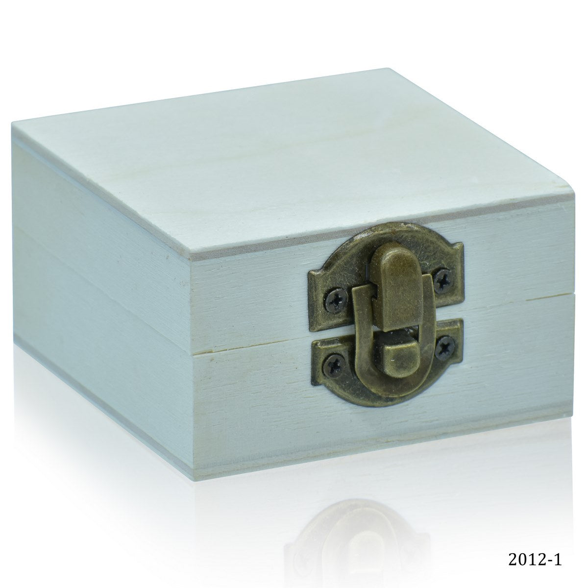 Wooden Empty Box Small Square Shape 2.75X1.75 Inch 2012-1