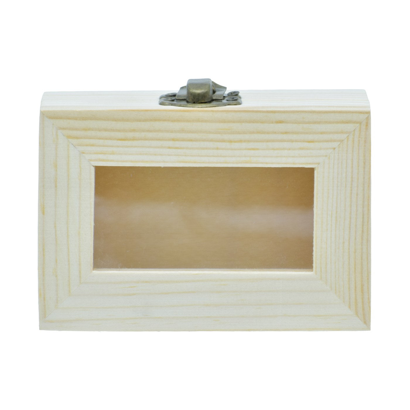 Wooden Empty Box Small Top Window Rectangle Za-015