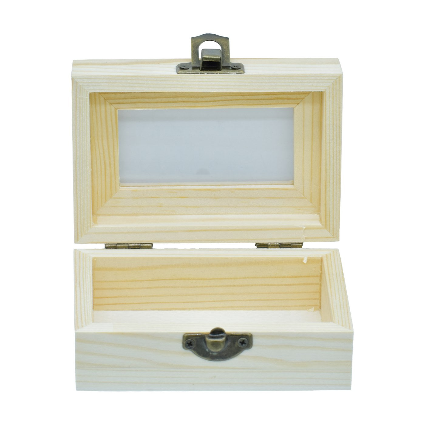 Wooden Empty Box Small Top Window Rectangle Za-015