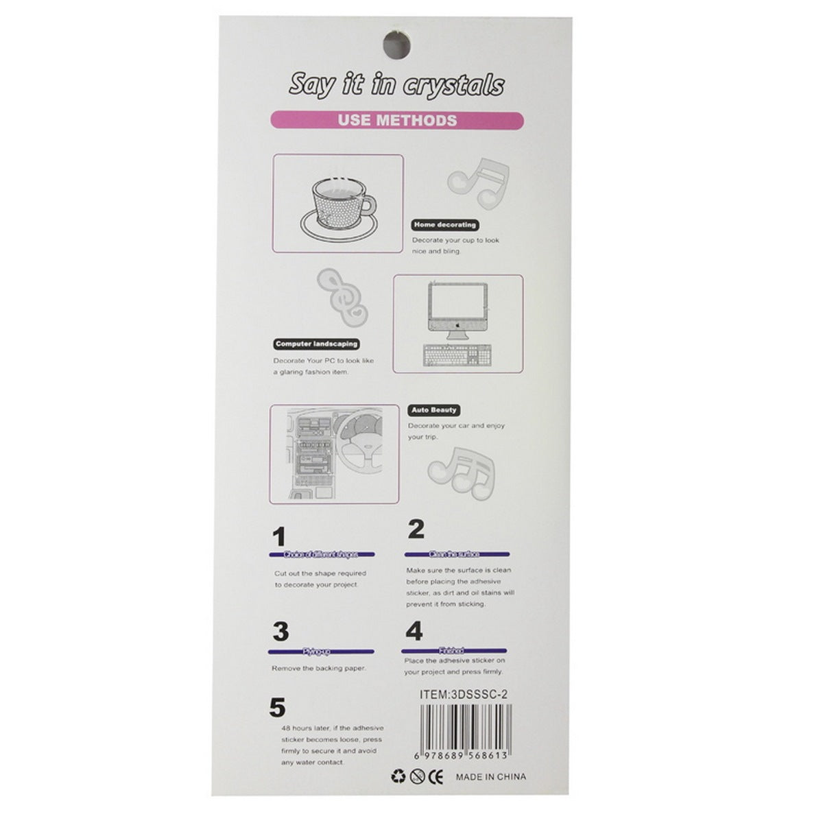 Sticker Diamond 3Mm 08 Silver 3Dssmc-8