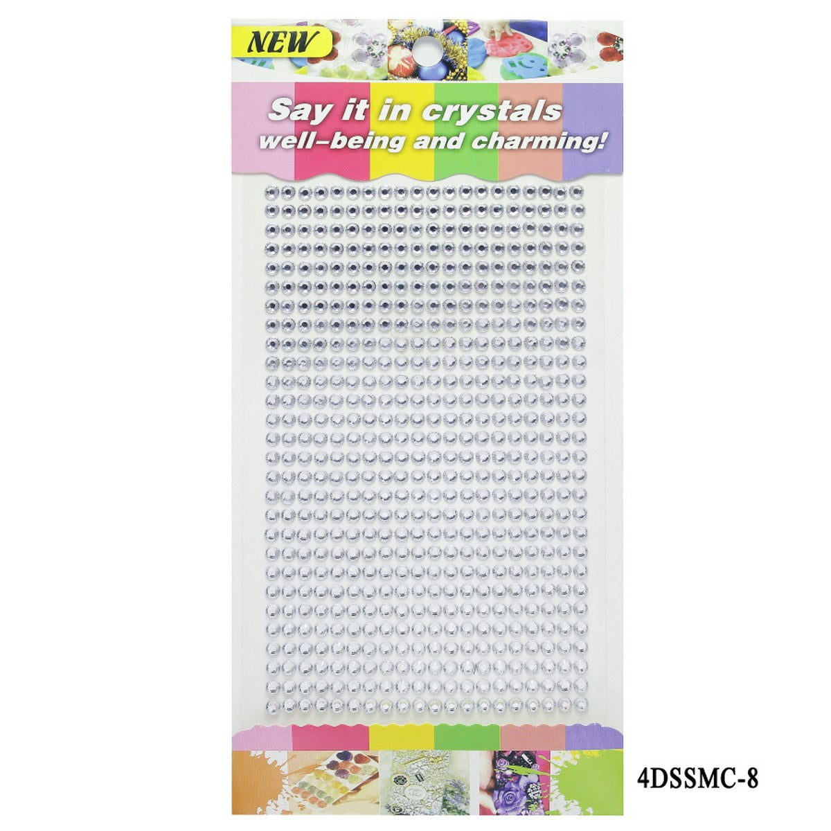 Sticker Diamond 4Mm 08 Clear Silver 4Dssmc-8