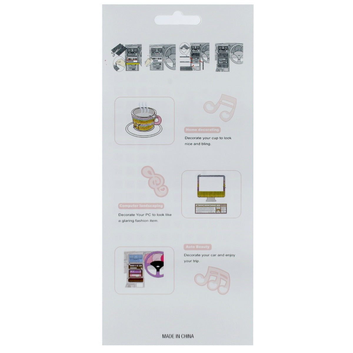 Sticker Diamond Multi Square Big Sdcf3