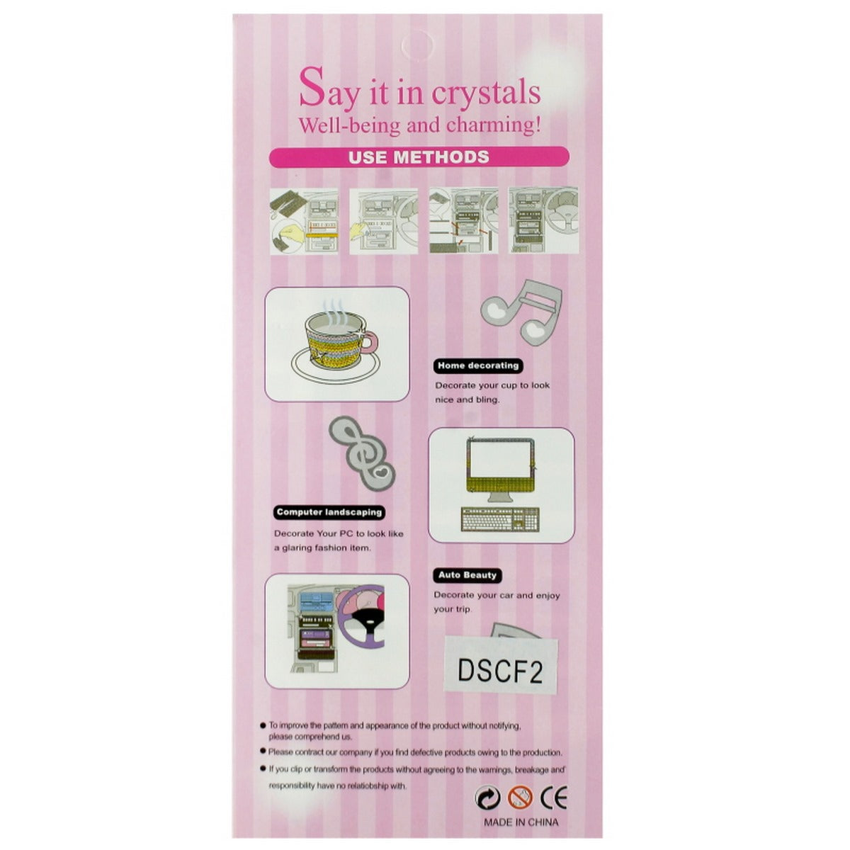 Sticker Diamond Multi Square Meduim Sdcf2