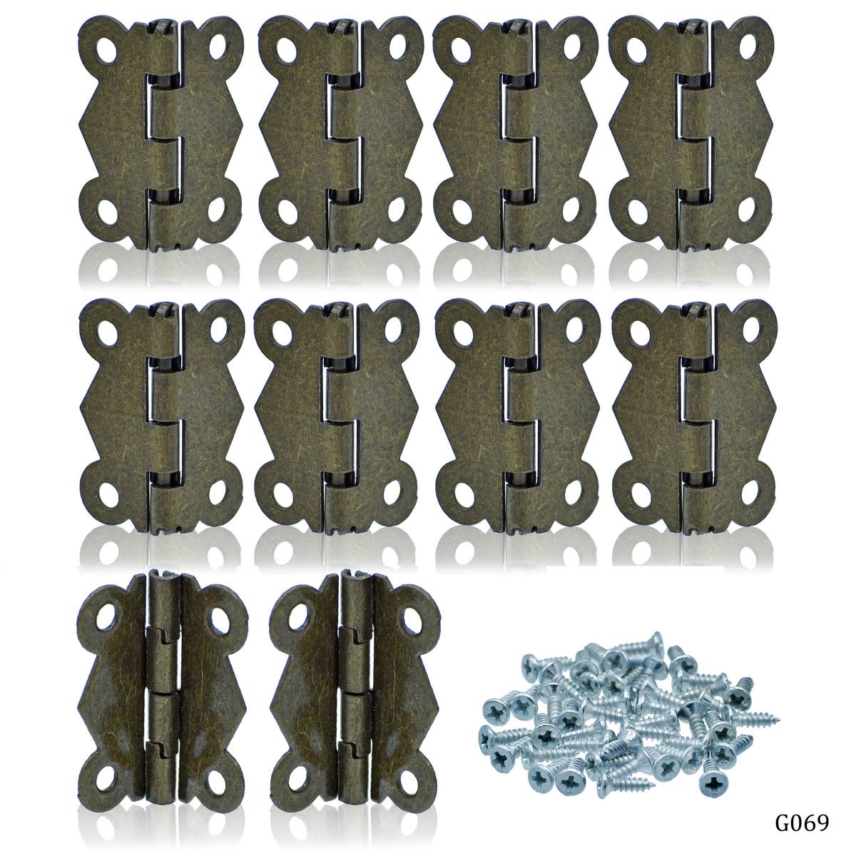 Metal Fitting Hinges Fancy Big 10 Pcs 26X31Mm G069