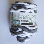 Baby Blanket Yarn Gray And White