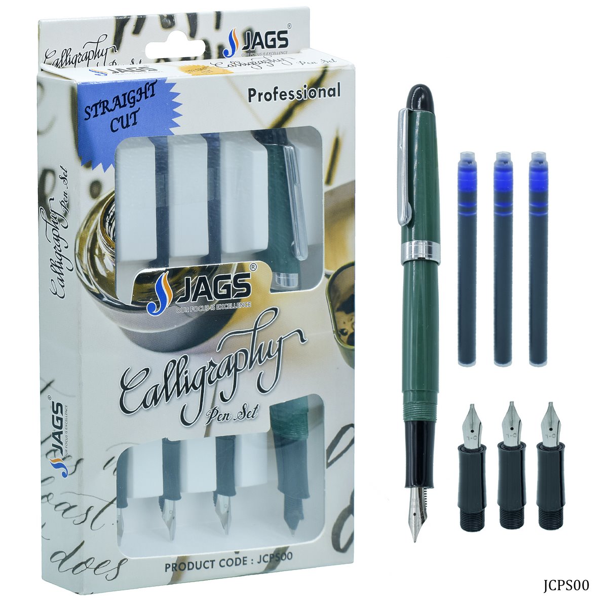 Jags Calligraphy Pen Set Straight Cut Jcps00